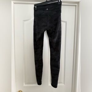 Lululemon Athletica Black Camouflage Leggings
